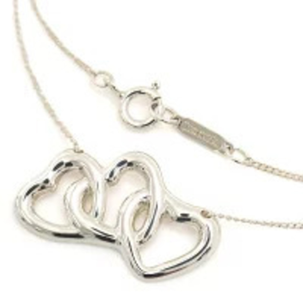 Tiffany Co Triple Heart Necklace Silver